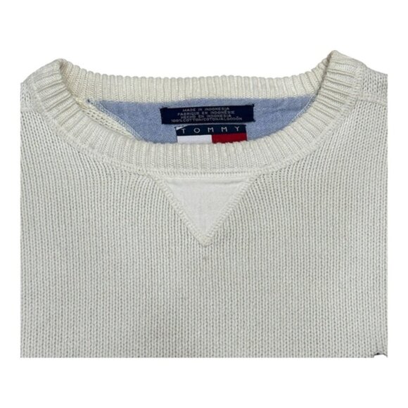 Tommy Hilfiger Sweater Mens XL Crewneck Crest Embroidered Pullover - Picture 6 of 9